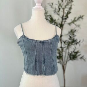Fashion Nova Denim coset‎ top